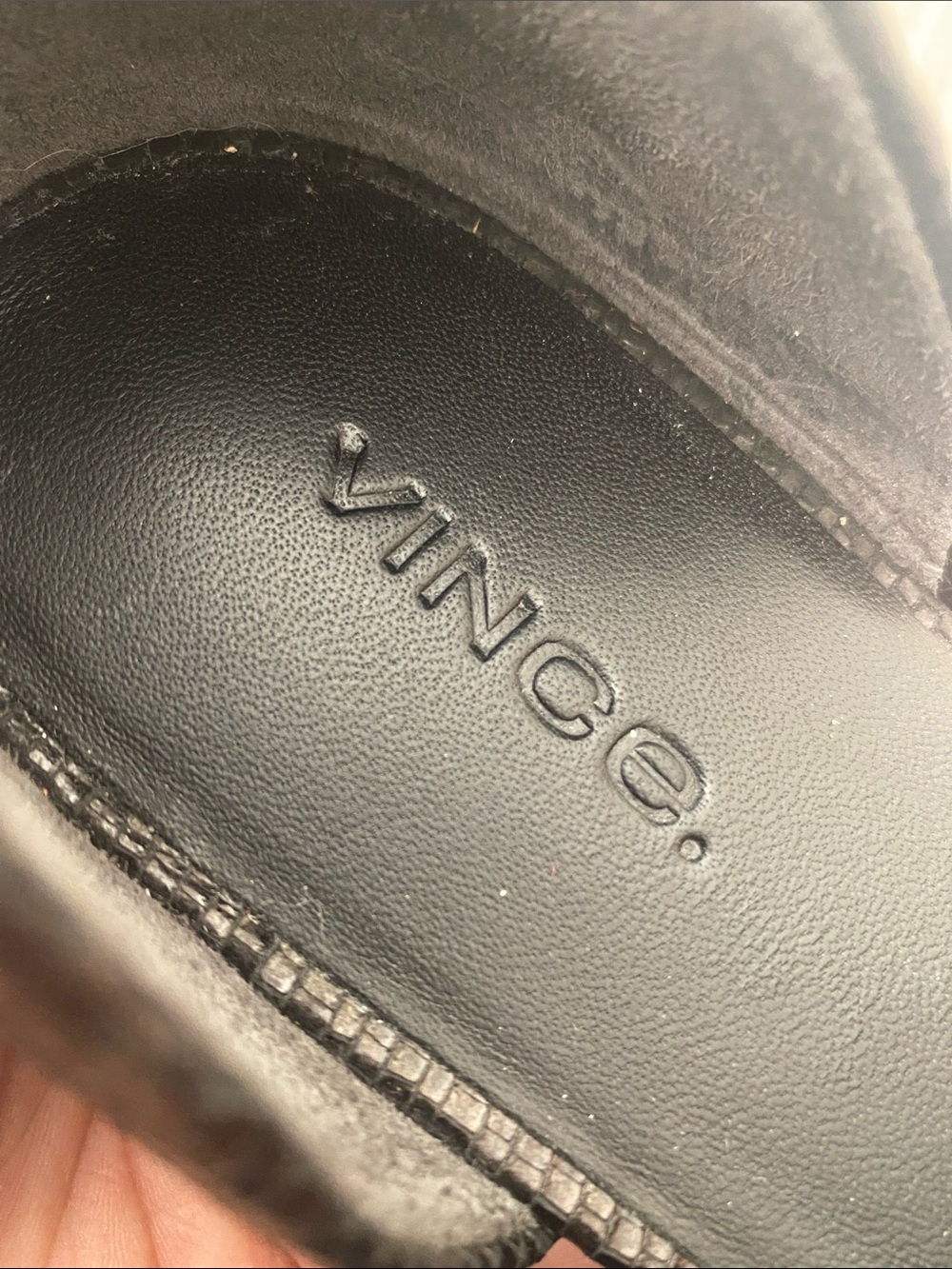 NWOT Vince Darlington Flats in Black Lizard Print Size 8.5 - Picture 7 of 10